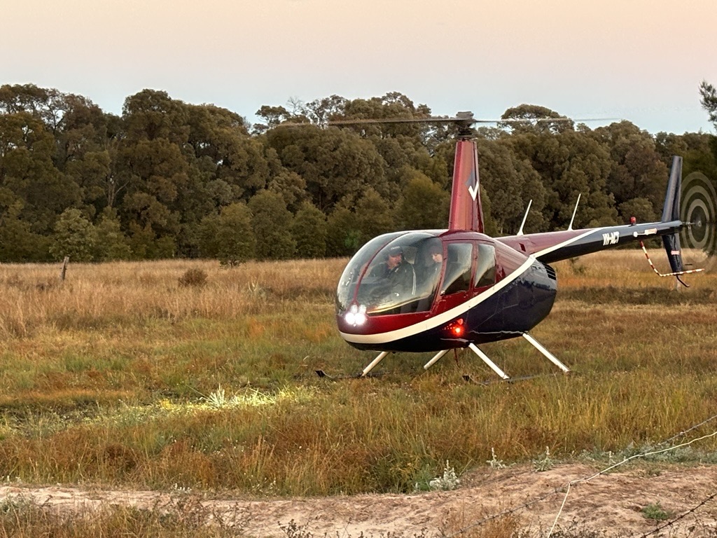 Helicopter used for inspections at Gedley